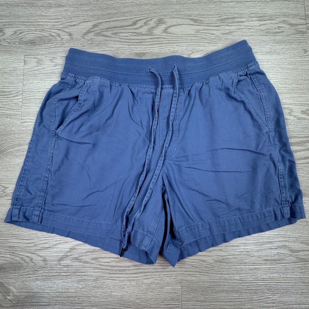 Orvis Women's Shorts Classic Collection Blue Small Cotton Lyocell Drawstring